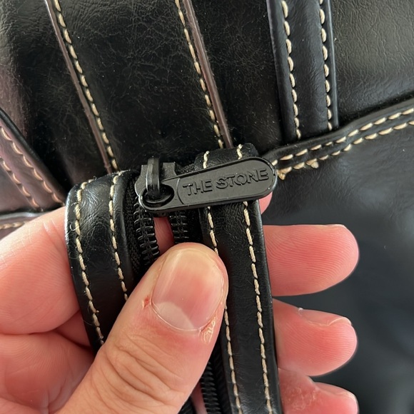 The Stone Black Faux Leather Backpack - Picture 3 of 6